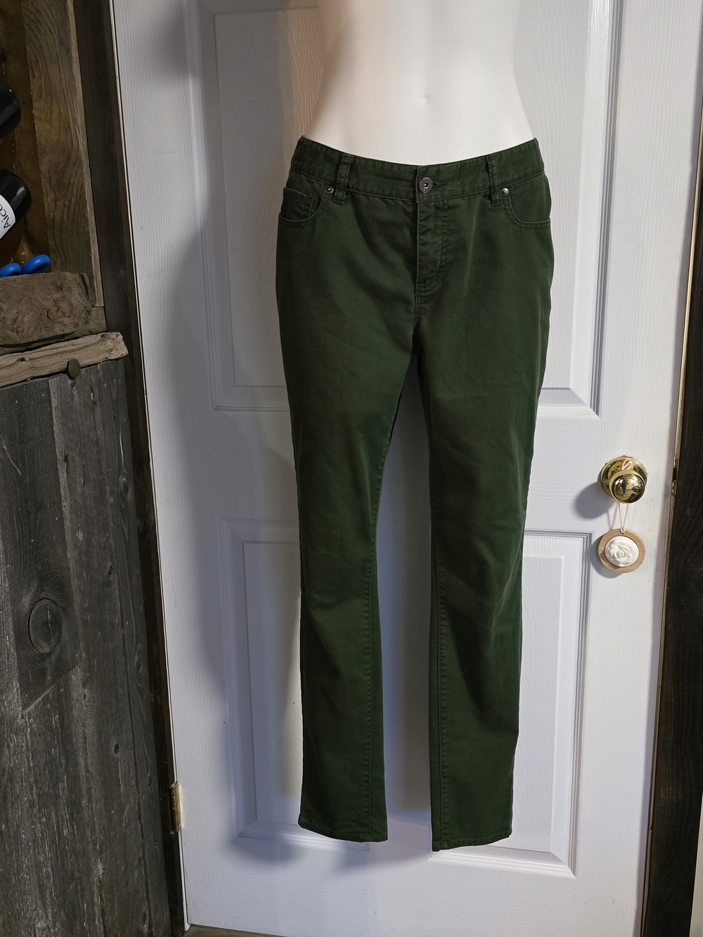 Denver Hayes Olive Green Skinny Jeans